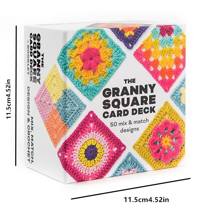 Knitting for Beginners The Granny Square Card Deck DIY Granny Knitting 50 Pattern Set