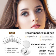 Good news for beginners, a portable magnetic false eyelash storage box without glue