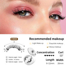 Good news for beginners, a portable magnetic false eyelash storage box without glue