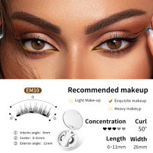 Good news for beginners, a portable magnetic false eyelash storage box without glue