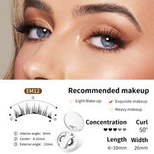 Good news for beginners, a portable magnetic false eyelash storage box without glue