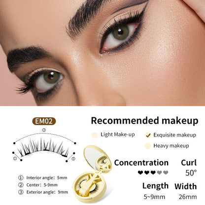 Good news for beginners, a portable magnetic false eyelash storage box without glue