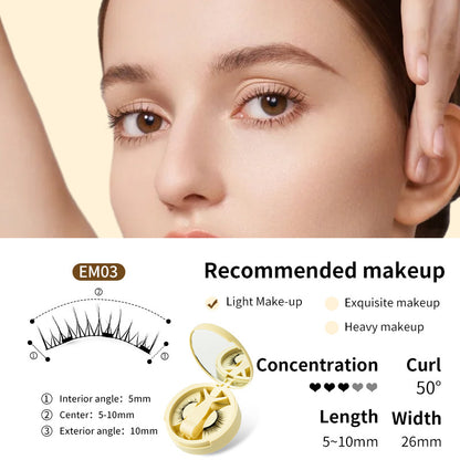 Good news for beginners, a portable magnetic false eyelash storage box without glue