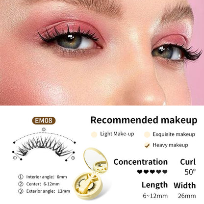 Good news for beginners, a portable magnetic false eyelash storage box without glue