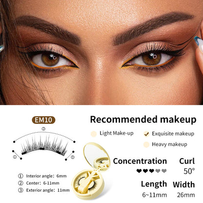 Good news for beginners, a portable magnetic false eyelash storage box without glue