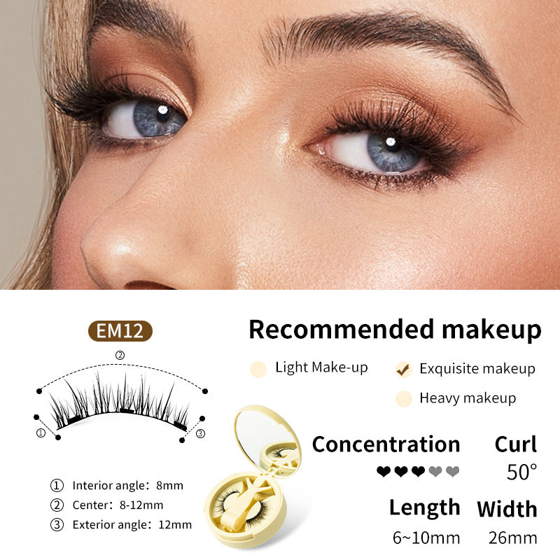 Good news for beginners, a portable magnetic false eyelash storage box without glue