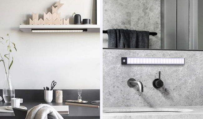 Motion sensor cabinet lights, wireless cabinet, wardrobe, wine cabinet magnetic light strips