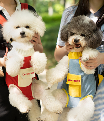 Pet Bag Portable Cat and Dog Backpack Linen Cotton Chest Four-legged Backpack