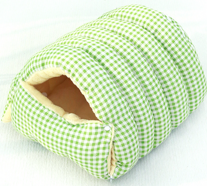Pet bed, detachable and washable enclosed cat milk-kneeling plush warm sleeping bag