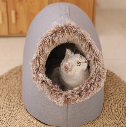 Autumn and winter special pet cat warm cat bed closed portable