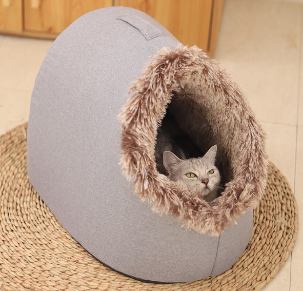 Autumn and winter special pet cat warm cat bed closed portable
