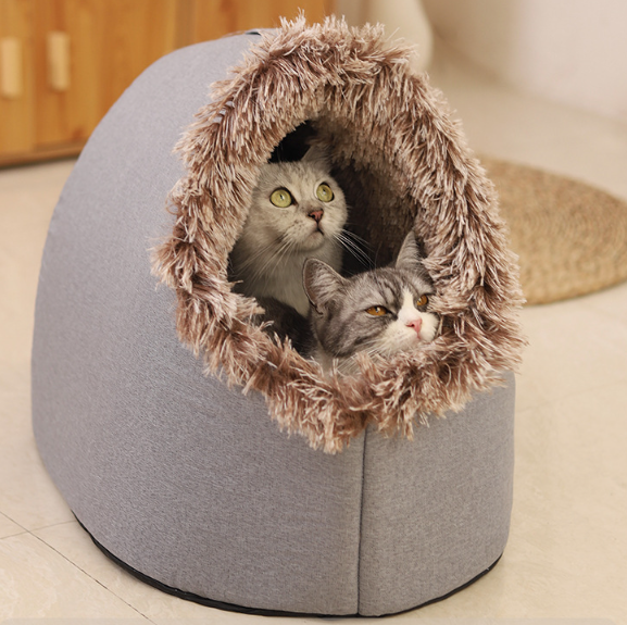 Autumn and winter special pet cat warm cat bed closed portable